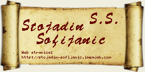 Stojadin Sofijanić vizit kartica